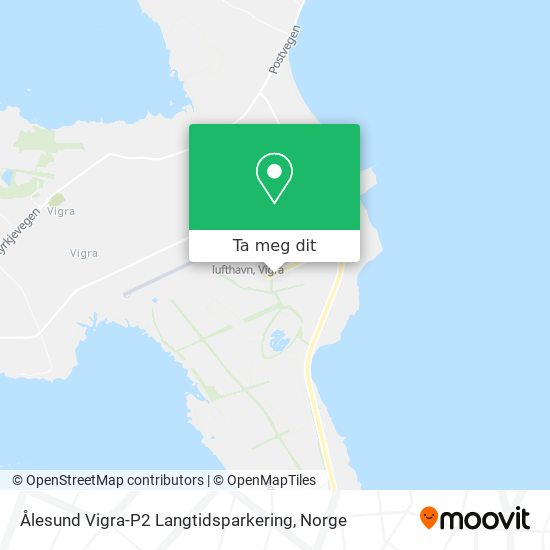 Ålesund Vigra-P2 Langtidsparkering kart