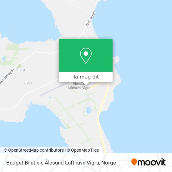 Budget Bilutleie Ålesund Lufthavn Vigra kart