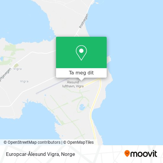 Europcar-Ålesund Vigra kart