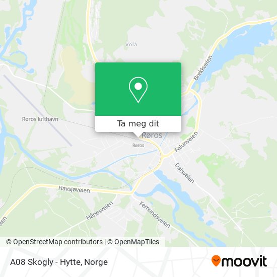 A08 Skogly - Hytte kart