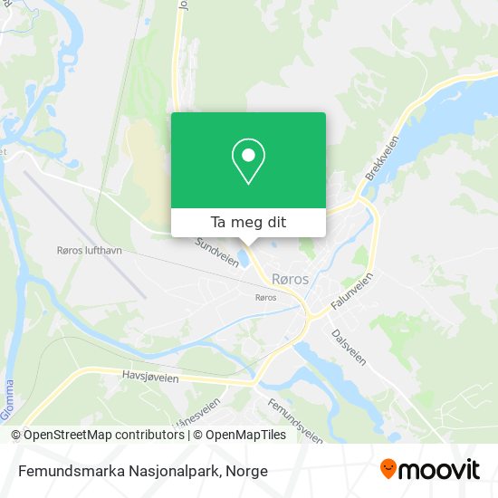 Femundsmarka Nasjonalpark kart