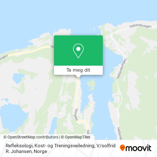 Refleksologi, Kost- og Treningsveiledning, V / solfrid R. Johansen kart
