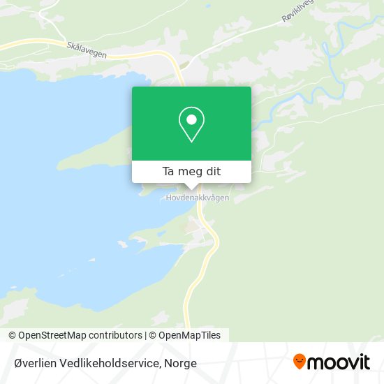 Øverlien Vedlikeholdservice kart
