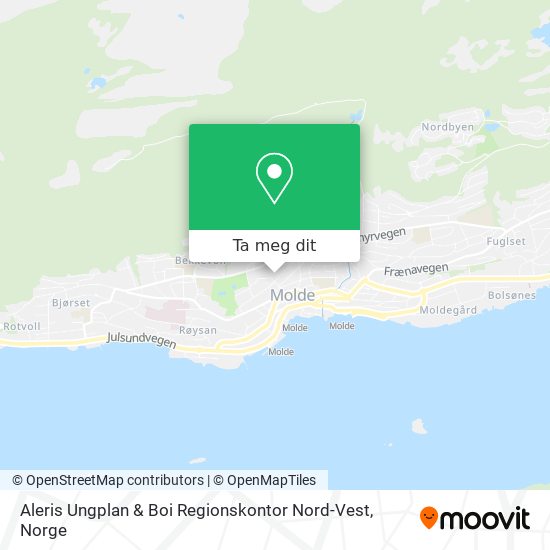 Aleris Ungplan & Boi Regionskontor Nord-Vest kart