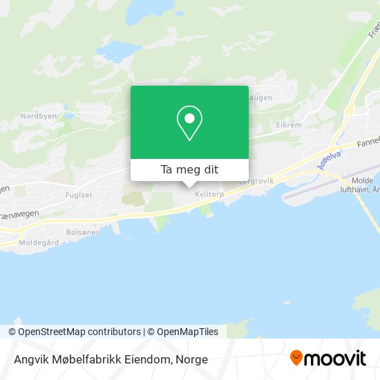 Angvik Møbelfabrikk Eiendom kart