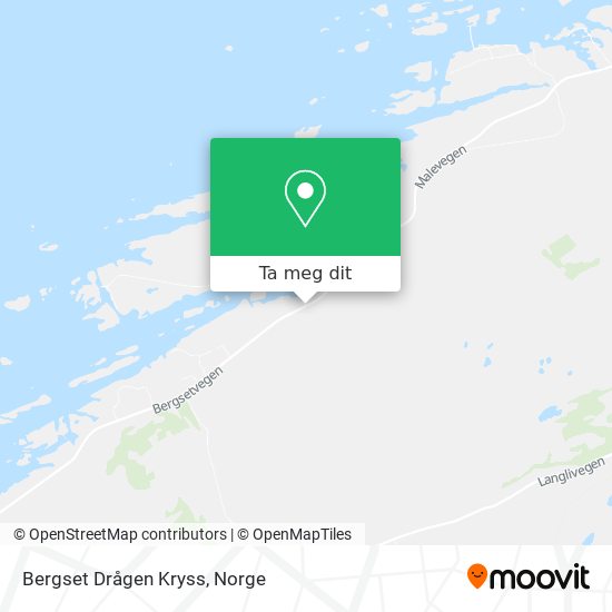 Bergset Drågen Kryss kart