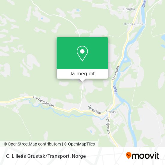 O. Lilleås Grustak/Transport kart