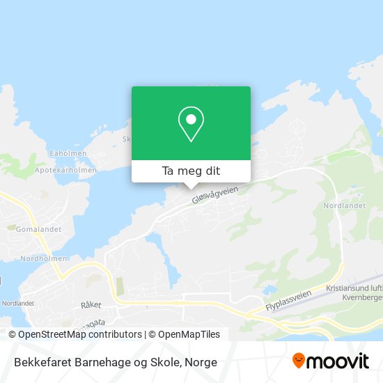 Bekkefaret Barnehage og Skole kart