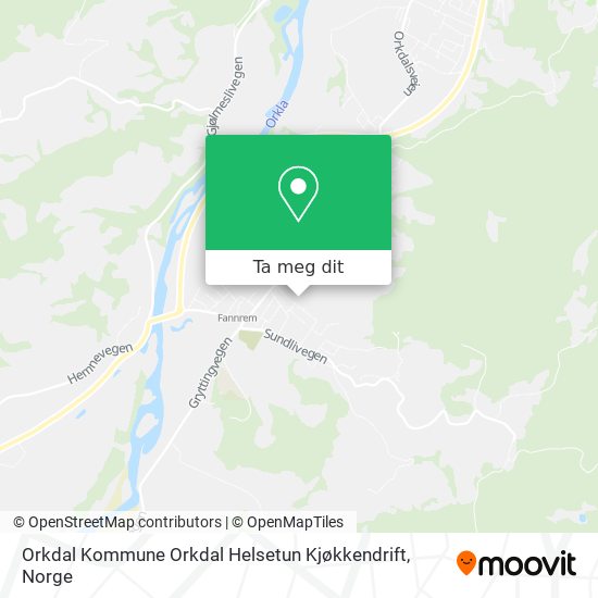 Orkdal Kommune Orkdal Helsetun Kjøkkendrift kart