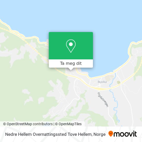 Nedre Hellem Overnattingssted Tove Hellem kart