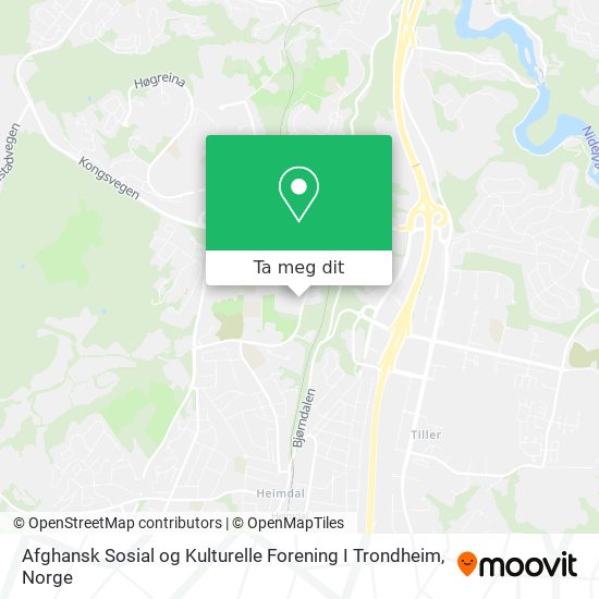 Afghansk Sosial og Kulturelle Forening I Trondheim kart