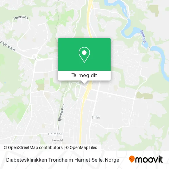 Diabetesklinikken Trondheim Harriet Selle kart