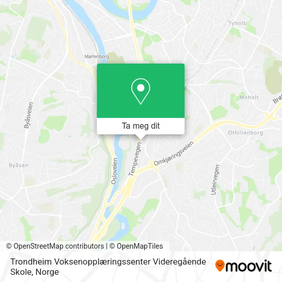Trondheim Voksenopplæringssenter Videregående Skole kart