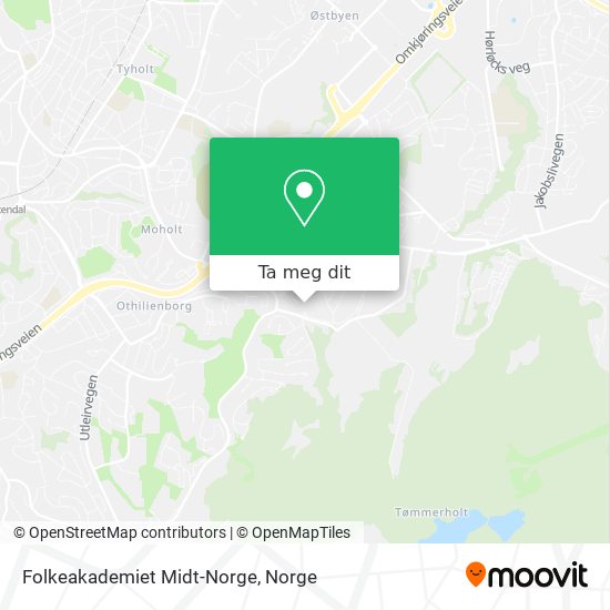 Folkeakademiet Midt-Norge kart