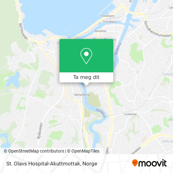 St. Olavs Hospital-Akuttmottak kart