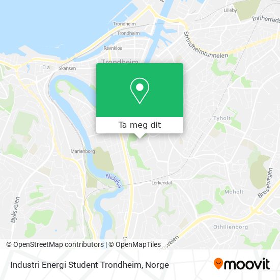 Industri Energi Student Trondheim kart