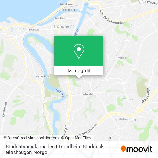 Studentsamskipnaden I Trondheim Storkiosk Gløshaugen kart
