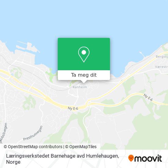 Læringsverkstedet Barnehage avd Humlehaugen kart