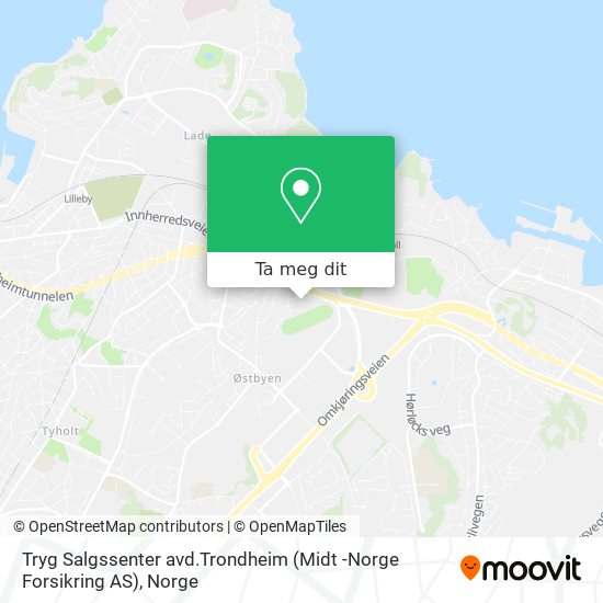 Tryg Salgssenter avd.Trondheim (Midt -Norge Forsikring AS) kart