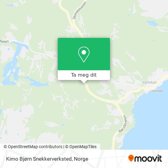 Kimo Bjørn Snekkerverksted kart