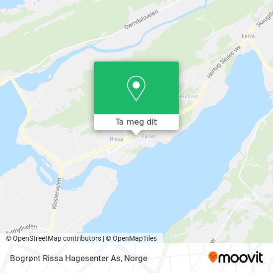 Bogrønt Rissa Hagesenter As kart