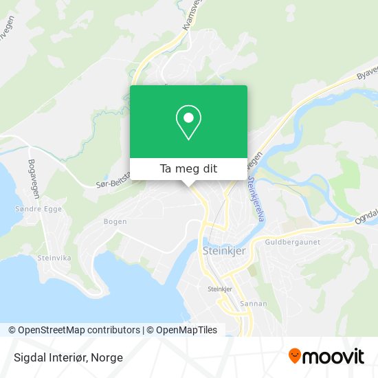 Sigdal Interiør kart