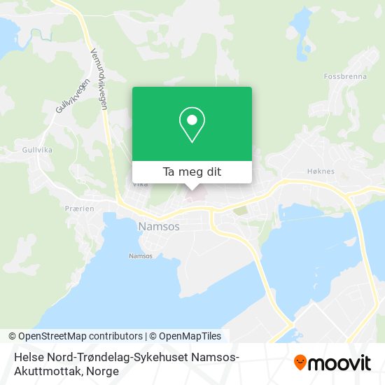Helse Nord-Trøndelag-Sykehuset Namsos-Akuttmottak kart