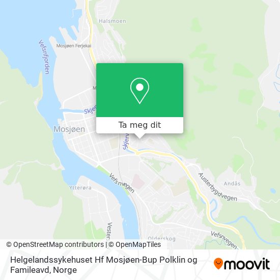Helgelandssykehuset Hf Mosjøen-Bup Polklin og Famileavd kart