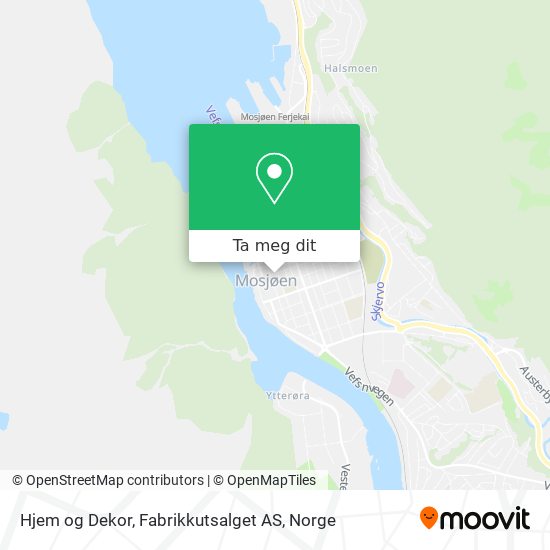 Hjem og Dekor, Fabrikkutsalget AS kart