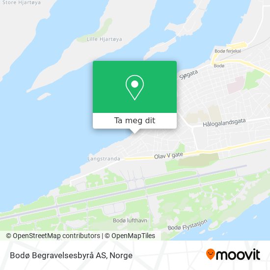 Bodø Begravelsesbyrå AS kart