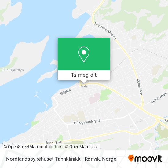 Nordlandssykehuset Tannklinikk - Rønvik kart