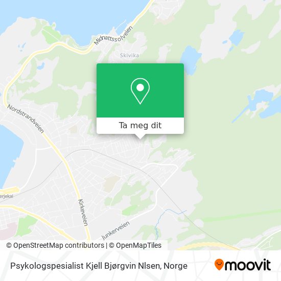 Psykologspesialist Kjell Bjørgvin Nlsen kart