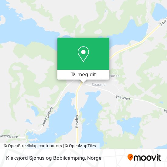 Klaksjord Sjøhus og Bobilcamping kart