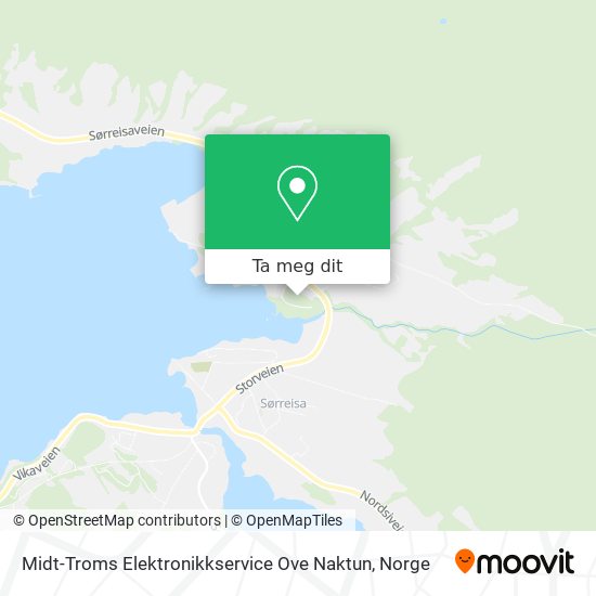 Midt-Troms Elektronikkservice Ove Naktun kart