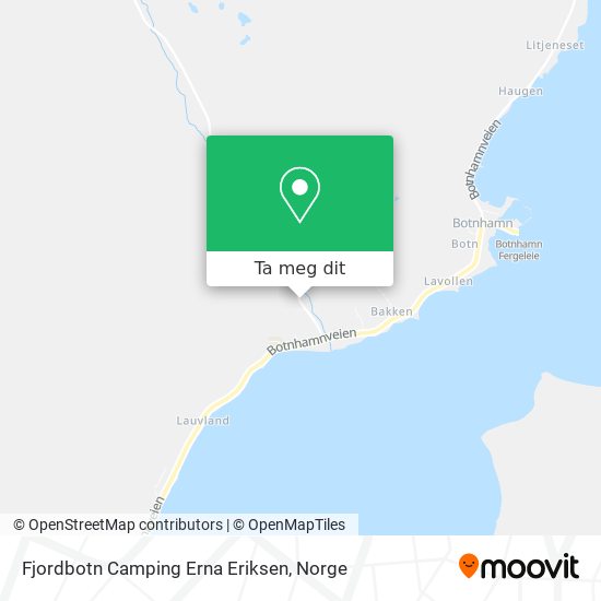 Fjordbotn Camping Erna Eriksen kart