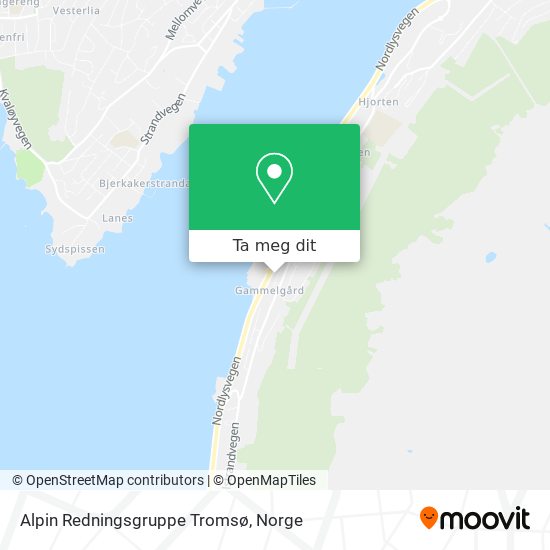 Alpin Redningsgruppe Tromsø kart