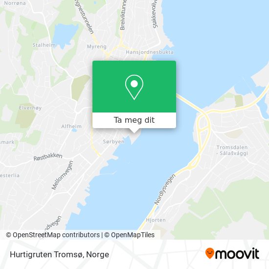 Hurtigruten Tromsø kart