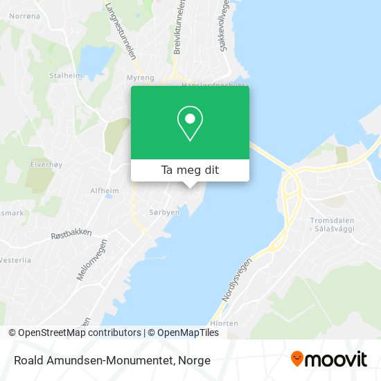 Roald Amundsen-Monumentet kart