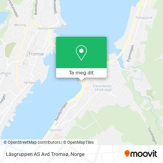 Låsgruppen AS Avd Tromsø kart