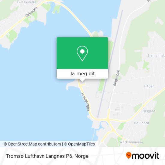 Tromsø Lufthavn Langnes P6 kart