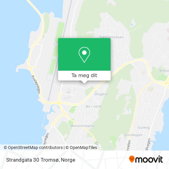 Strandgata 30 Tromsø kart
