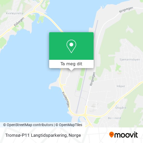 Tromsø-P11 Langtidsparkering kart