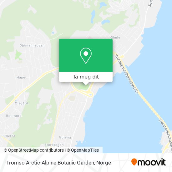 Tromso Arctic-Alpine Botanic Garden kart