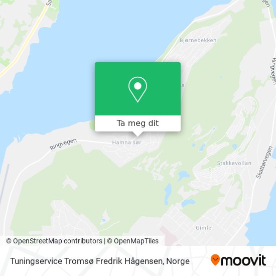 Tuningservice Tromsø Fredrik Hågensen kart