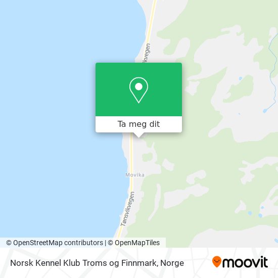 Norsk Kennel Klub Troms og Finnmark kart