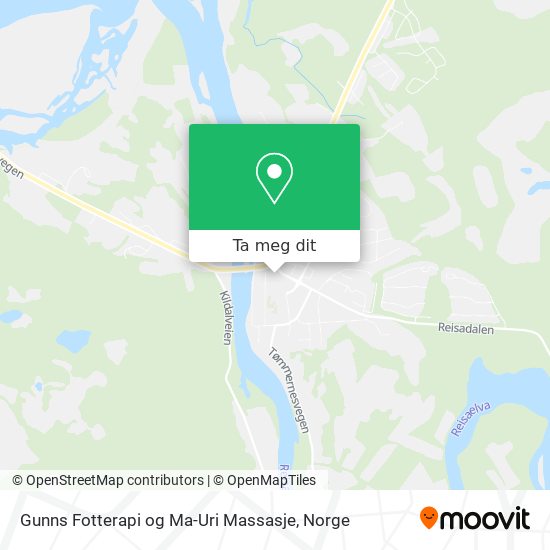 Gunns Fotterapi og Ma-Uri Massasje kart