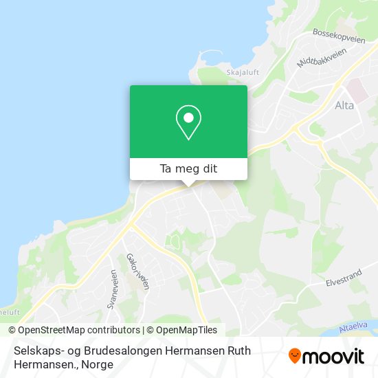 Selskaps- og Brudesalongen Hermansen Ruth Hermansen. kart