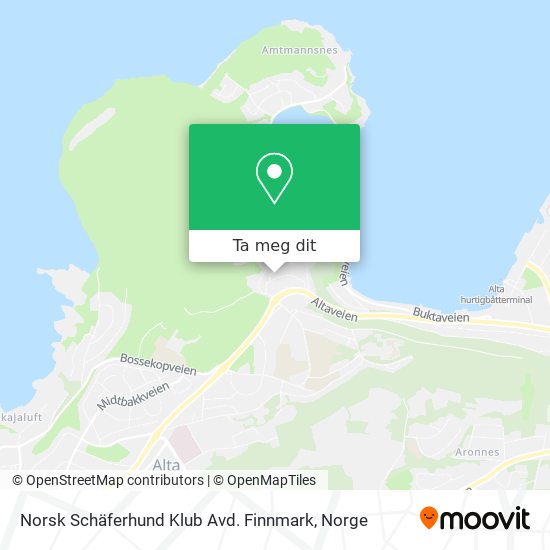 Norsk Schäferhund Klub Avd. Finnmark kart