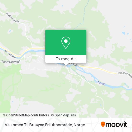 Velkomen Til Bruøyne Friluftsområde kart