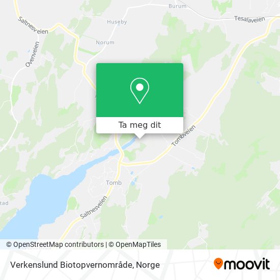 Verkenslund Biotopvernområde kart
